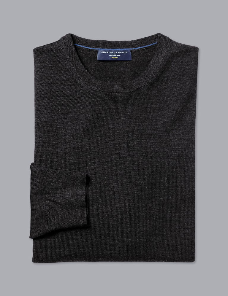 Pure Merino Wool Crew Neck Jumper 2 of 6