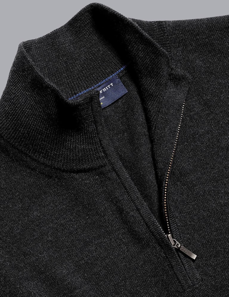 Merino wool full zip 2025 sweater
