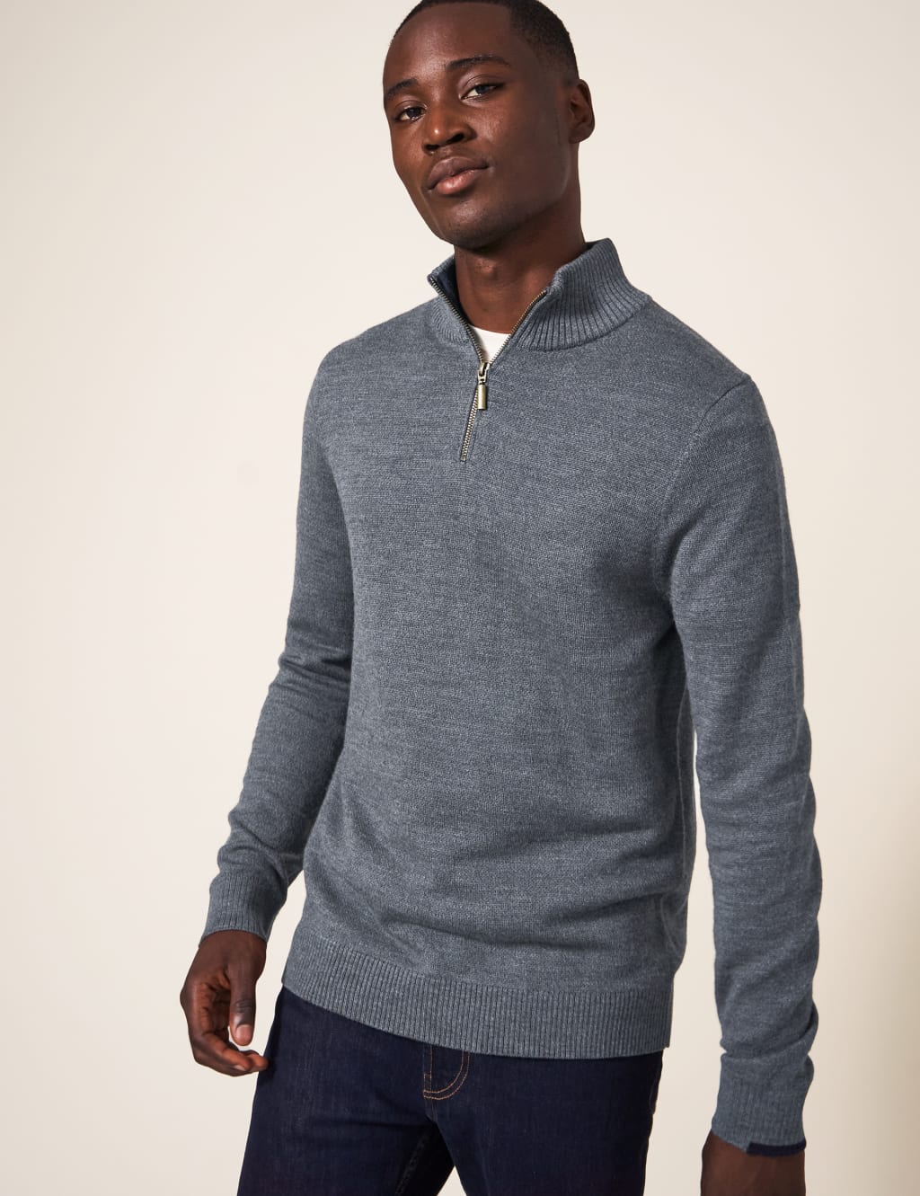 Pure Merino Wool Half Zip Jumper 3 of 4