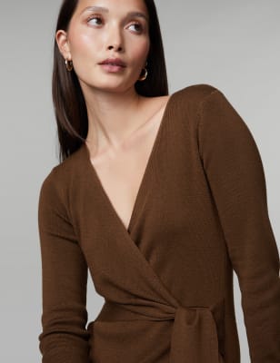 wool wrap dress