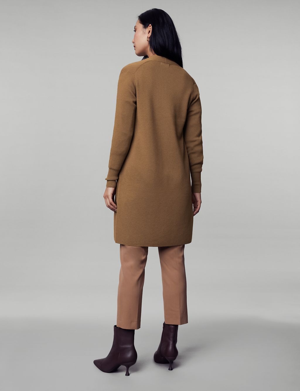 Pure Merino Wool Longline Cardigan | JAEGER | M&S