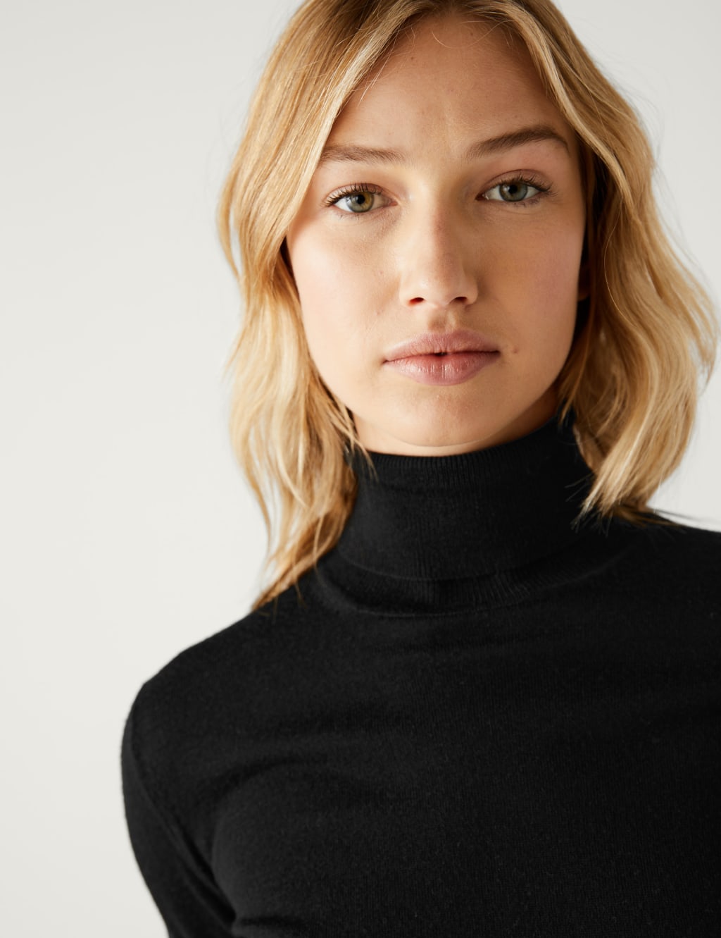 Pure Merino Wool Roll Neck Jumper M&S Collection M&S