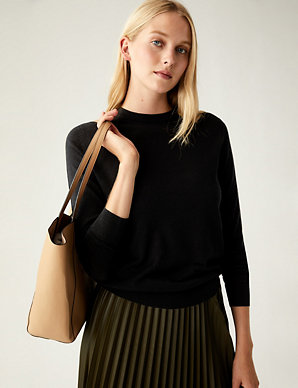 Marks & Spencer Womens Soft Fine Knit V Neck Jumper New M&S Sweater Pullover Top