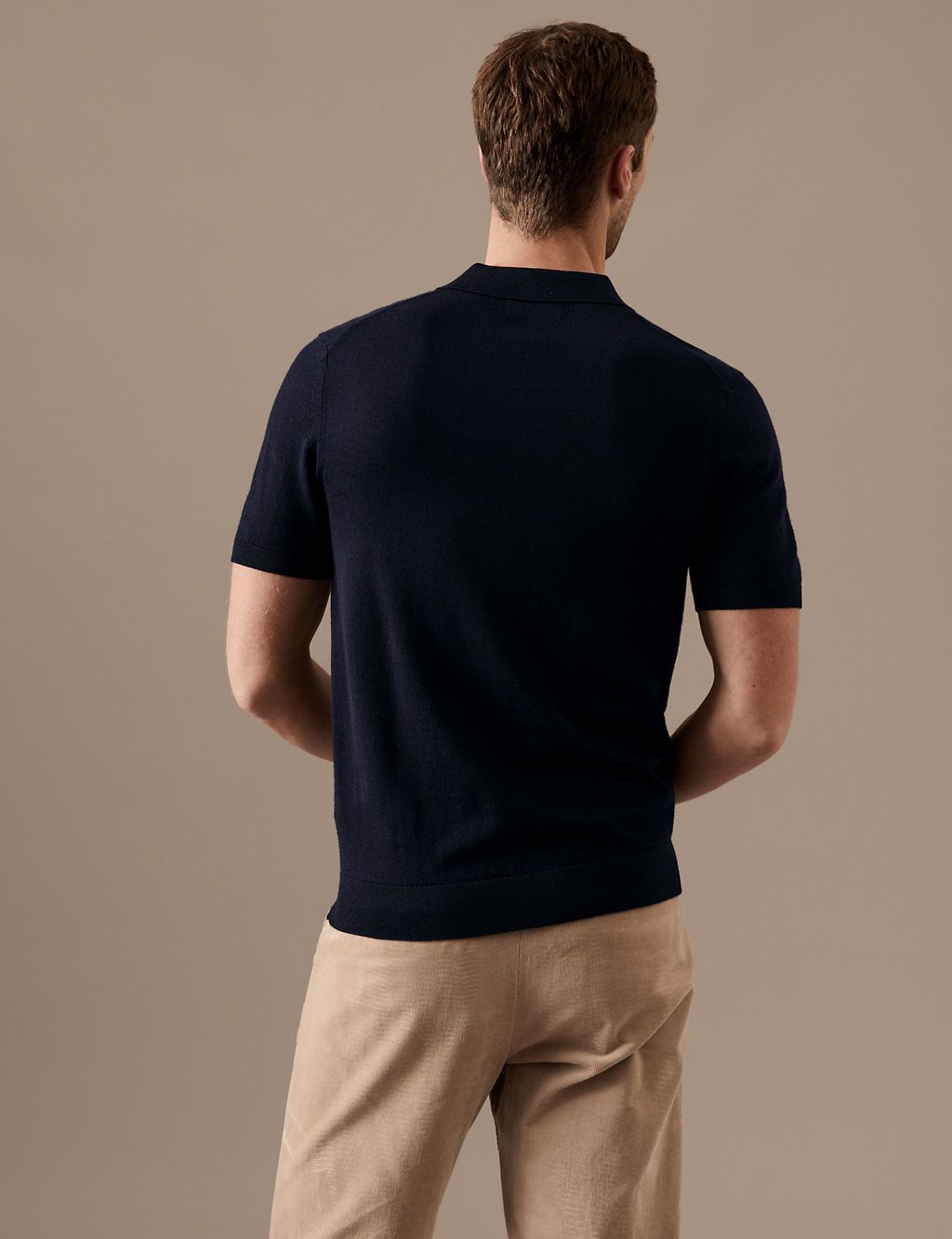 Pure Merino Wool Short Sleeve Polo Shirt 4 of 5