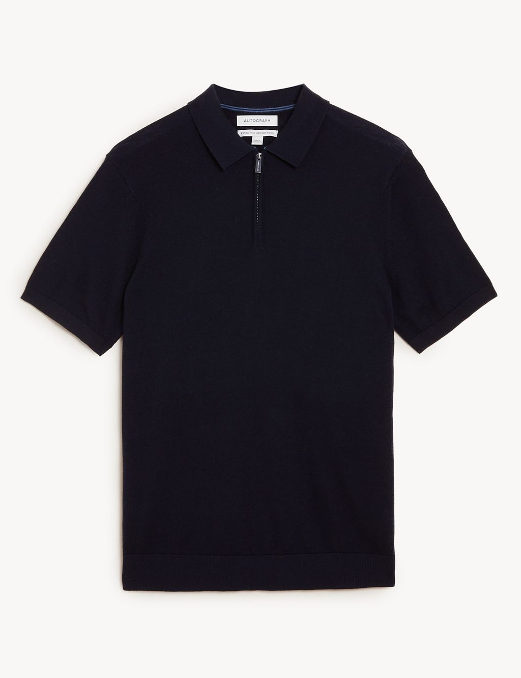 Pure Merino Wool Short Sleeve Polo Shirt 1 of 5