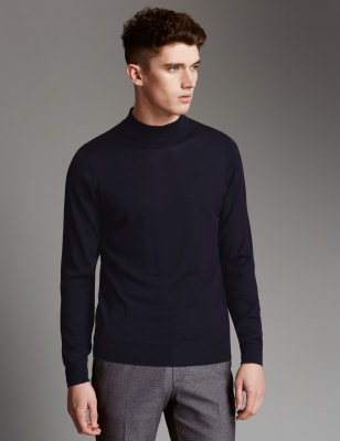 Marks and spencer outlet men's polo neck jumpers