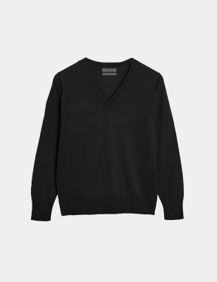 Pure Merino Wool V-Neck Jumper, M&S Collection