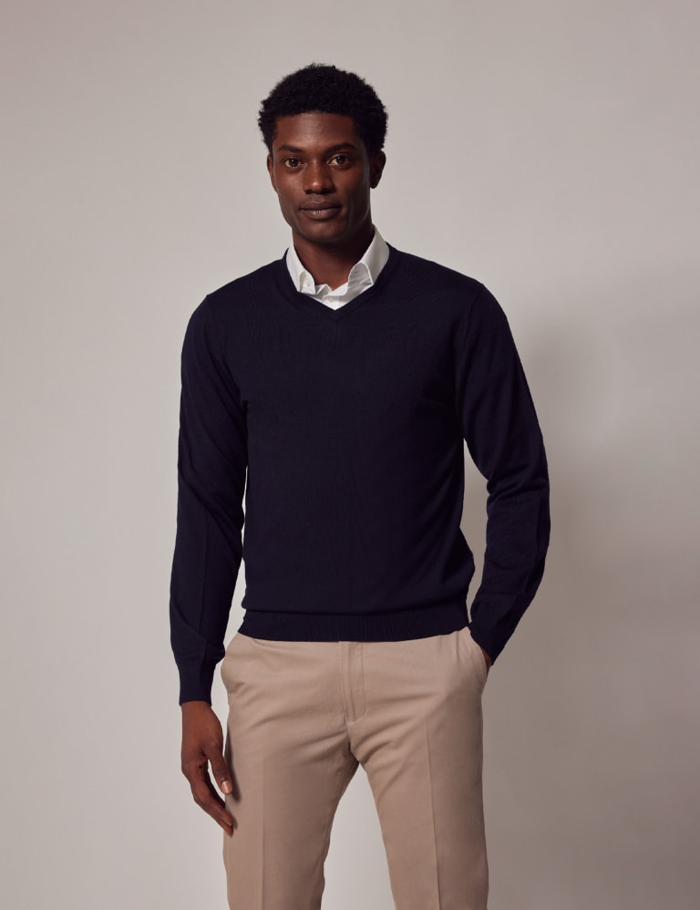 Merino wool v neck sale