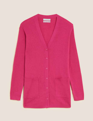 Merino wool outlet v neck cardigan