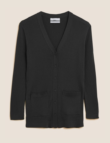 Pure Merino Wool V-Neck Longline Cardigan 1 of 1