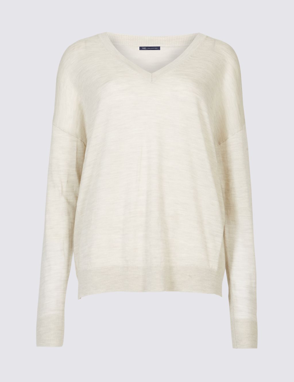 Pure Merino Wool V-Neck Relaxed Jumper 1 of 4