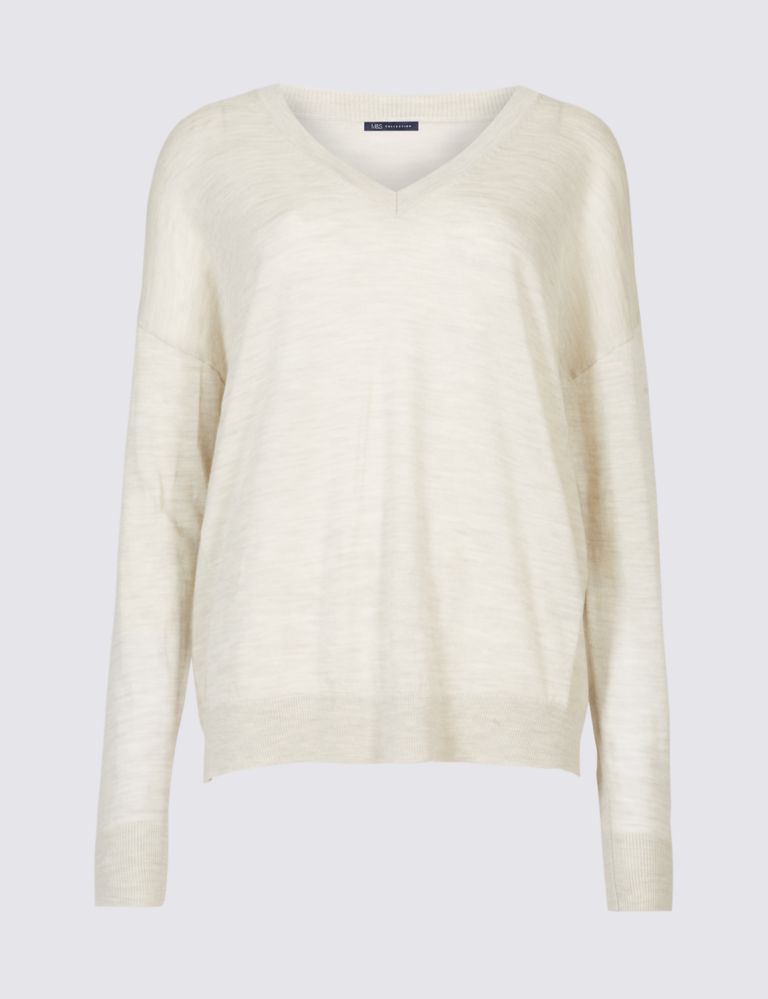 Pure Merino Wool V-Neck Relaxed Jumper 2 of 4