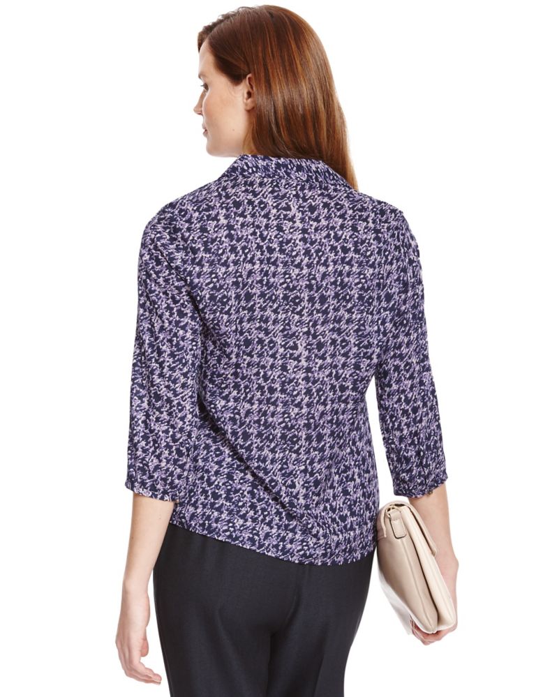 Pure Modal Dogtooth Print Blouse 4 of 4