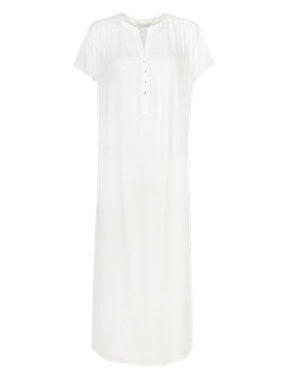 Pure Modal Floral Embroidery Long Nightdress with Cool Comfort™ Technology Image 2 of 5
