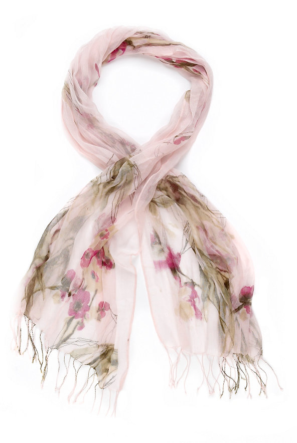 Pure Modal Floral Lightweight Scarf Image 1 of 1