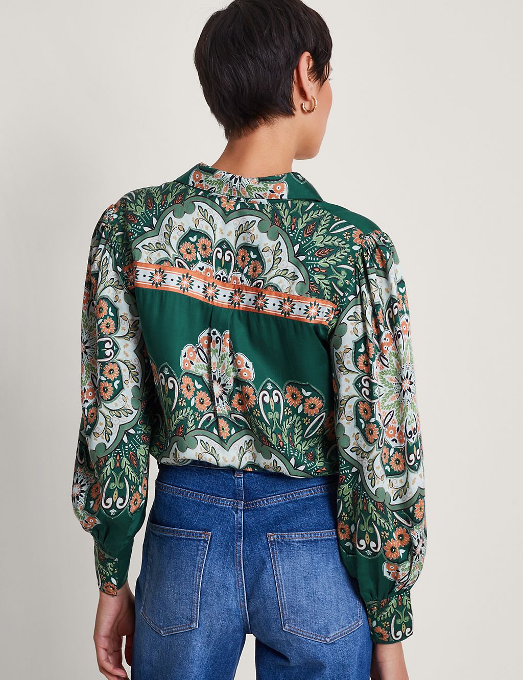Pure Modal Printed Long Sleeve Blouse 2 of 4