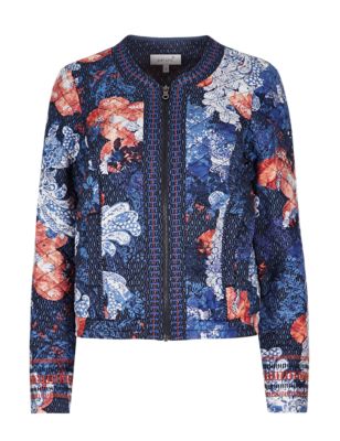 Pure Modal Quilted Floral Bomber Jacket | Per Una | M&S