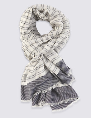 Pure Modal Striped Scarf Image 2 of 3