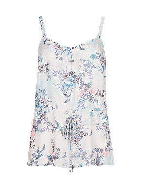 Pure Modal Tiered Swallow Print Camisole Top Image 2 of 4