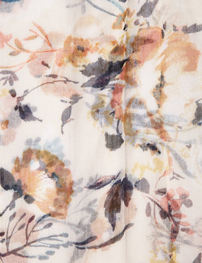 Pure Modal Water Colour Floral scarf Image 2 of 3