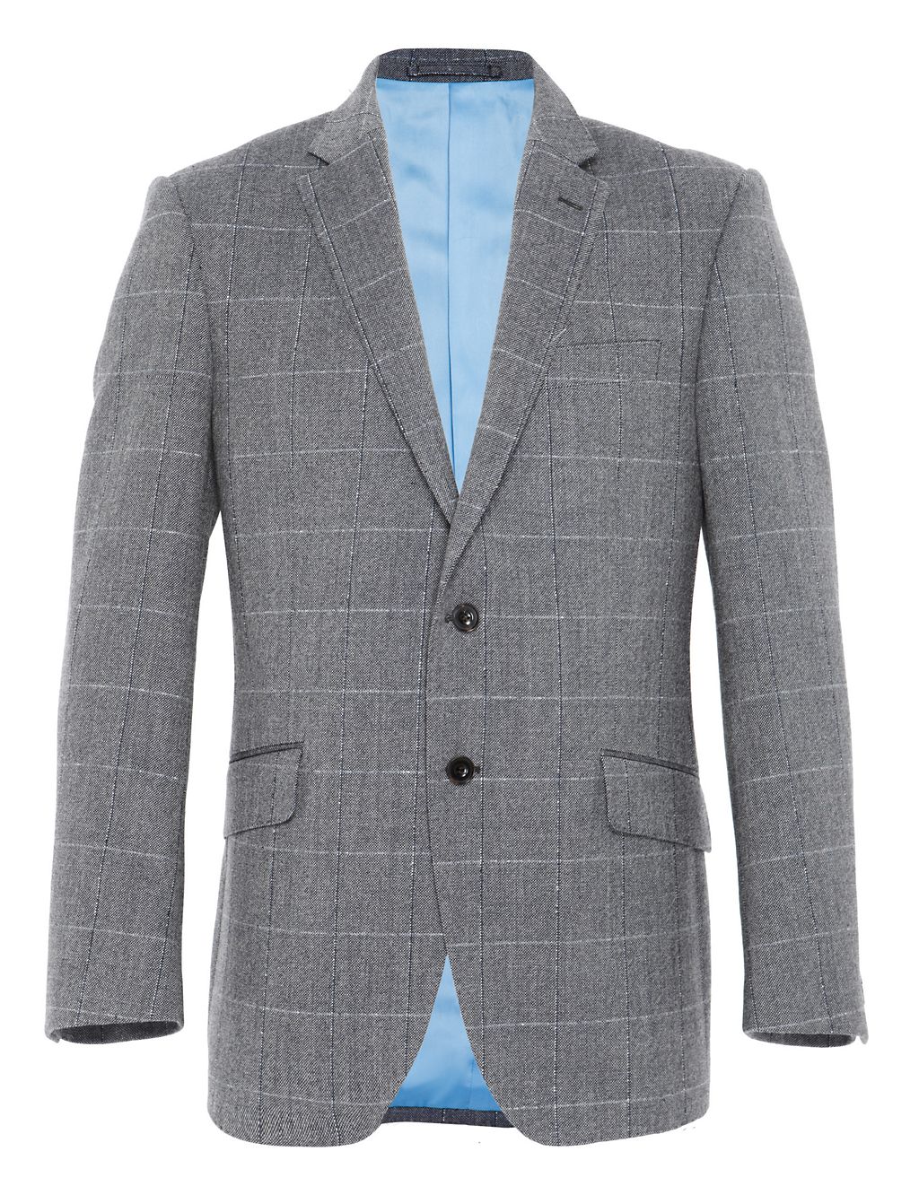 Pure New Wool 2 Button Bold Checked Jacket 2 of 8