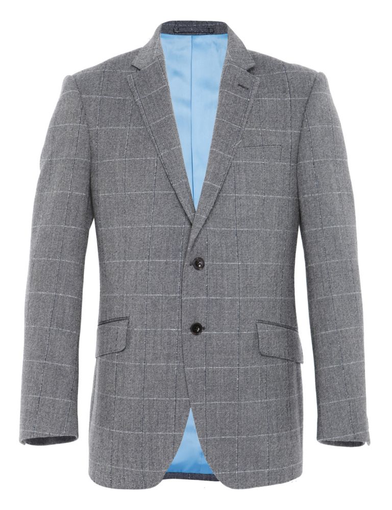 Pure New Wool 2 Button Bold Checked Jacket 3 of 8