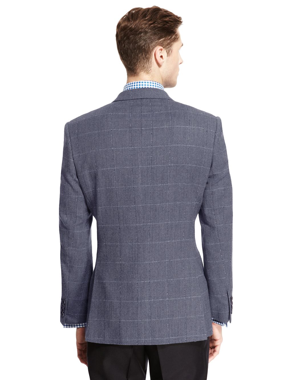Pure New Wool 2 Button Bold Checked Jacket 7 of 8