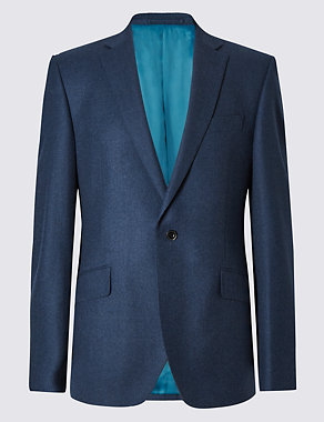 Pure New Wool Melange 1 Button Jacket Image 2 of 9