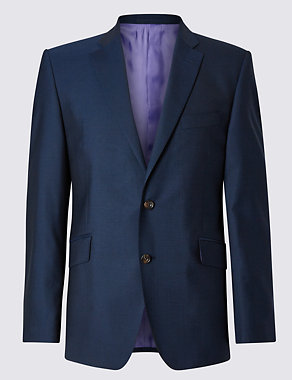 Pure New Wool Tailored Fit 2 Button Jacket Image 2 of 9