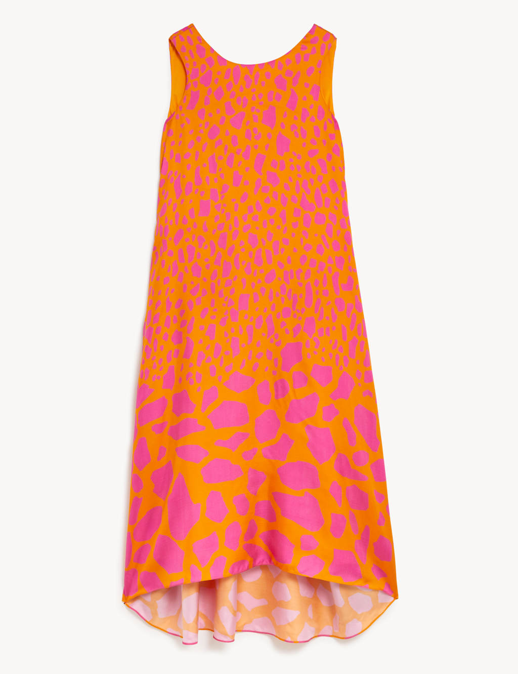 Pure Silk Animal Print Midi Smock Dress