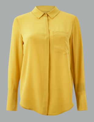 marks and spencer yellow blouse