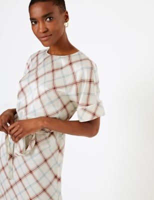 checked tunic dress