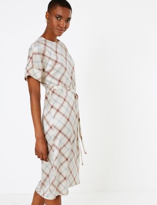 checked tunic dress