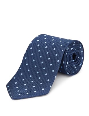 Pure Silk Classic Spotted Tie | M&S Collection | M&S