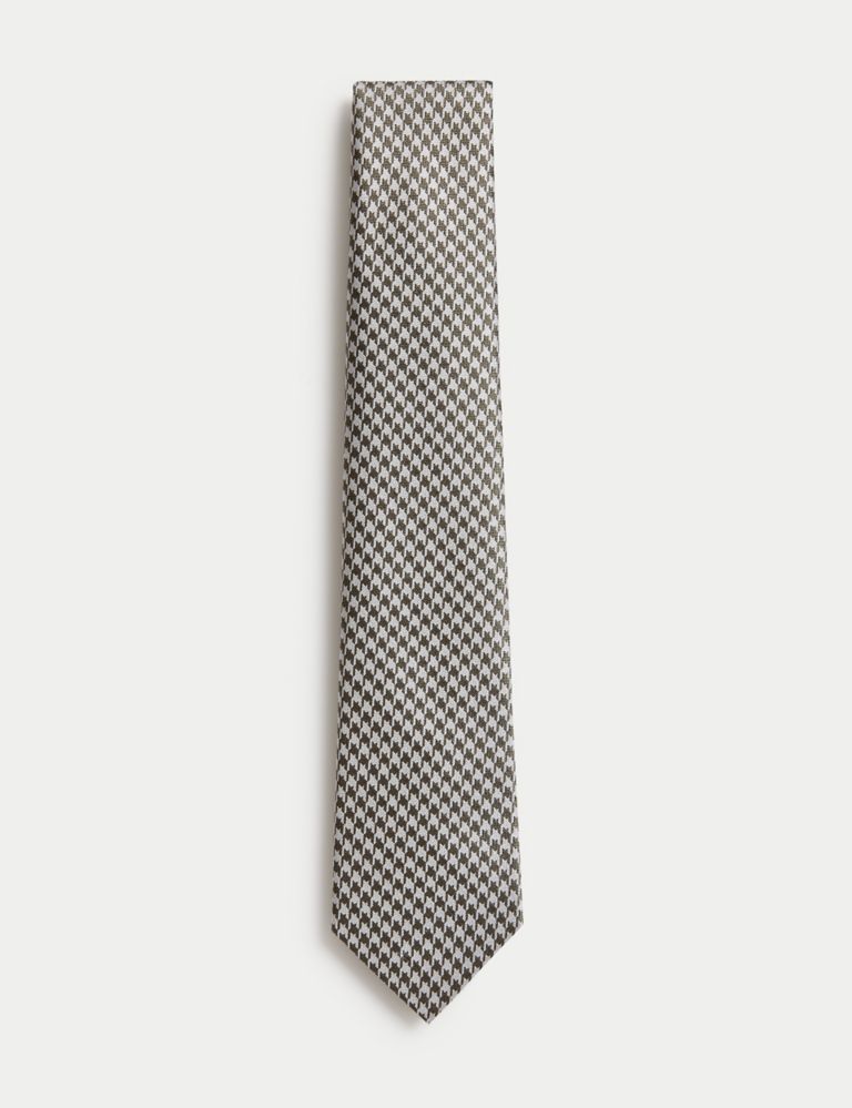Pure Silk Dogstooth Tie 1 of 2