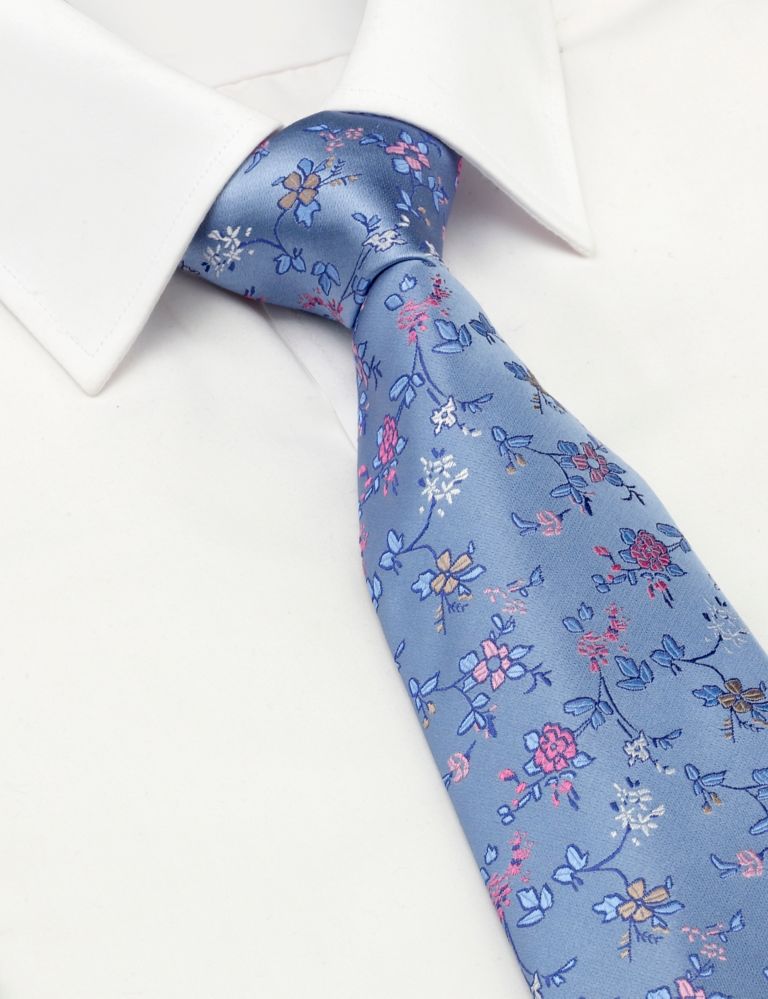 Pure Silk Embroidered Floral Tie 1 of 1