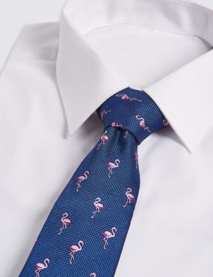 Pure Silk Flamingo Tie Image 2 of 3