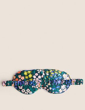 Pure Silk Floral Eye Mask Image 2 of 3