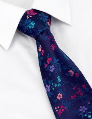 Pure Silk Floral Oxford Tie Image 1 of 1