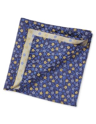 Pure Silk Floral Pocket Square Image 1 of 1