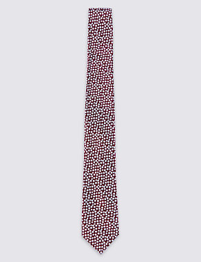 Pure Silk Floral Print Tie Image 2 of 3