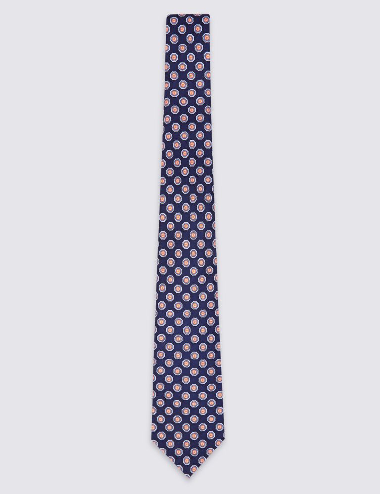 Pure Silk Floral Print Tie 2 of 3