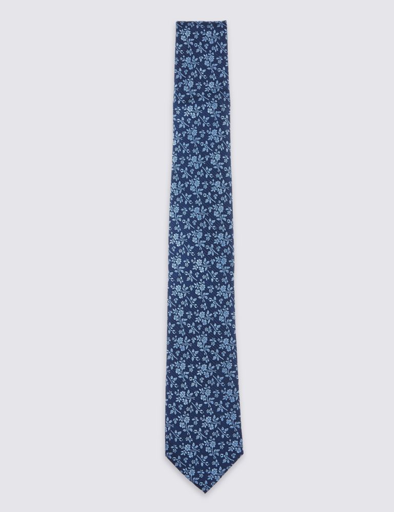 Pure Silk Floral Print Tie 2 of 2