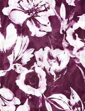 Pure Silk Floral Scarf Image 2 of 3