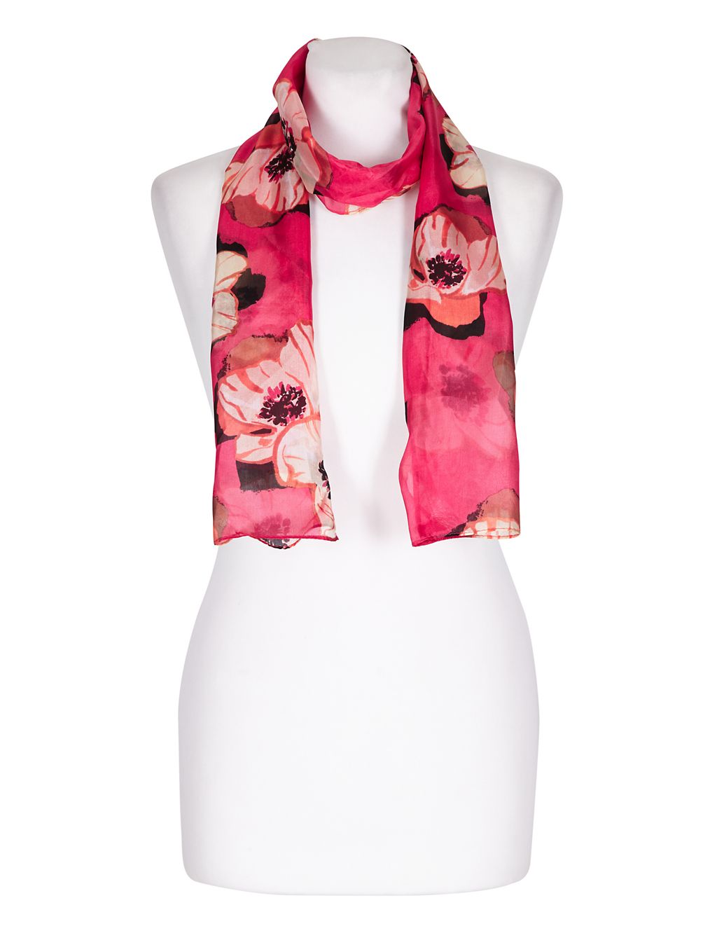 Pure Silk Floral Scarf 2 of 3