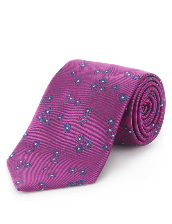 Pure Silk Floral Tie Image 1 of 1