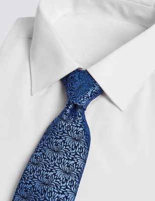 Pure Silk Floral Tie Image 2 of 3