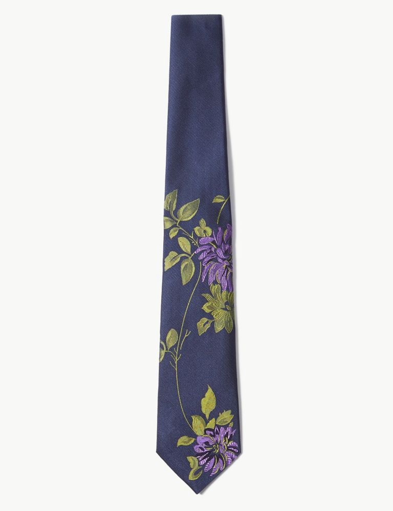 Pure Silk Floral Tie 1 of 5