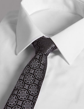 Pure Silk Foulard Tie Made with Swarovski® Elements Image 2 of 3