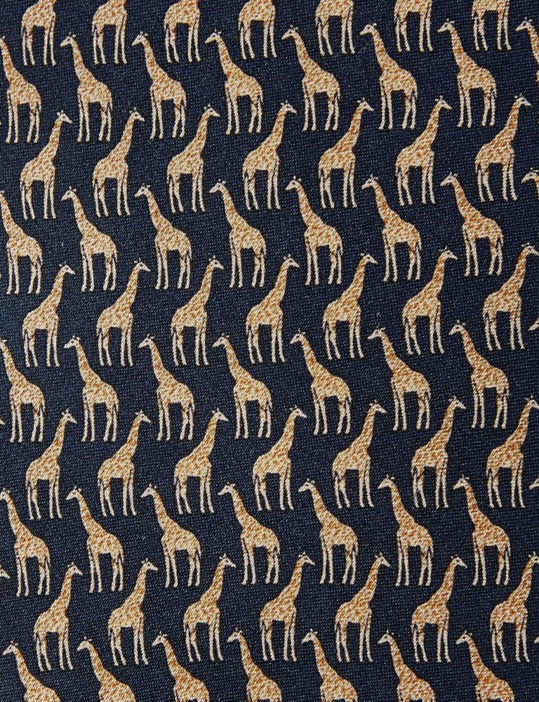 Pure Silk Giraffe Print Tie 3 of 3